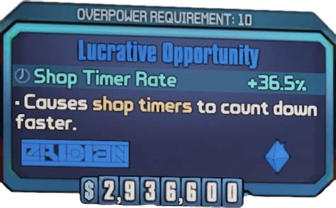 BL2 Lucrative Opportunity: Speed Boost