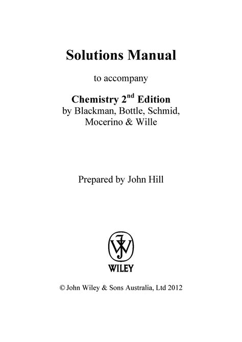 BLACKMAN CHEMISTRY SOLUTIONS MANUAL Ebook Doc