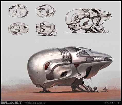 BLAST spaceship sketches and renderings Reader