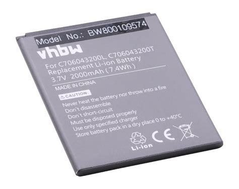 BLU C706043200L Lithium Ion Battery 2000mAh Doc