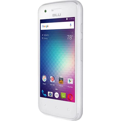 BLU Dash Smartphone Unlocked White Reader