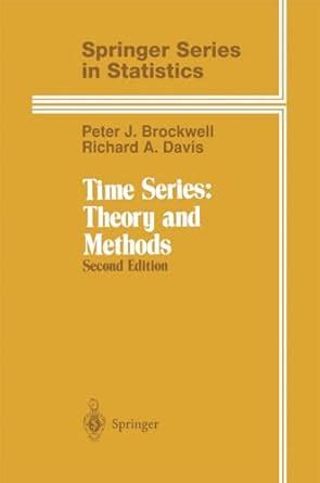 BROCKWELL DAVIS TIME SERIES THEORY AND METHODS Ebook Kindle Editon