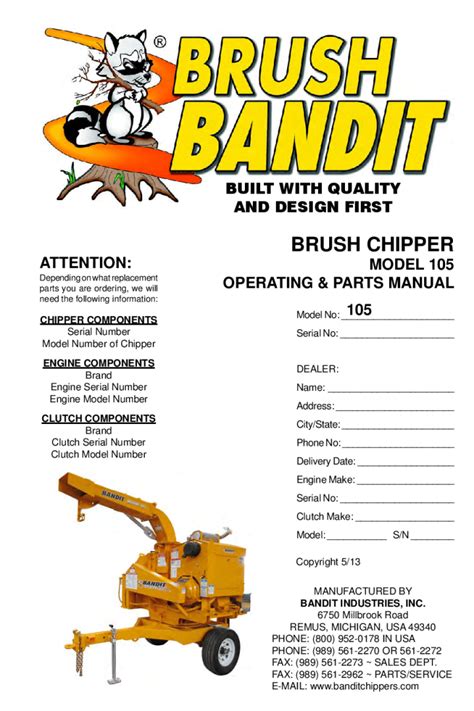 BRUSH BANDIT 90XP MANUAL Ebook Doc