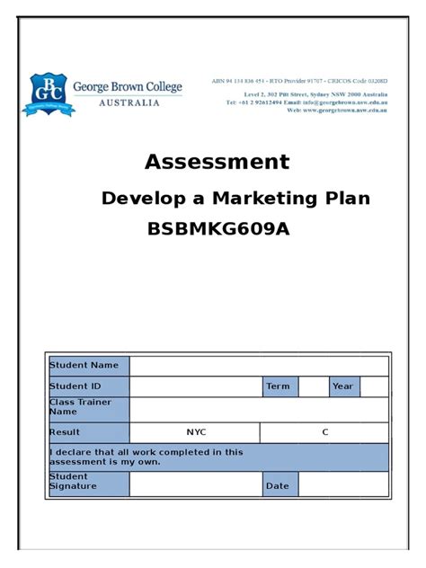 BSBMKG609A ASSESSMENT ANSWERS Ebook Doc