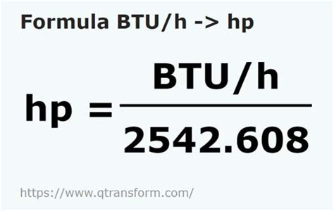 BTU to Boiler HP Conversion Formula