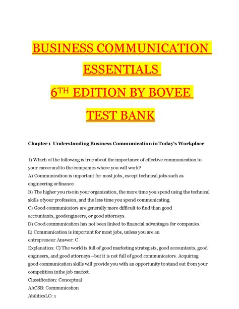 BUSINESS COMMUNICATION ESSENTIALS 6TH EDITION ANSWERS Ebook Reader