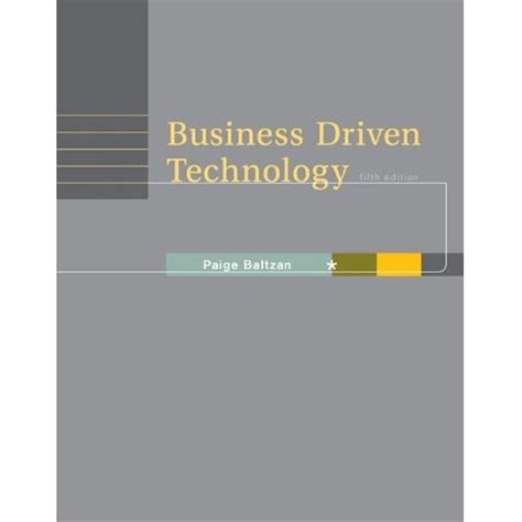 BUSINESS DRIVEN TECHNOLOGY 5TH EDITION TEST BANK Ebook Epub