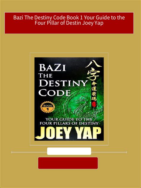 BaZi- The Destiny Code Ebook Kindle Editon