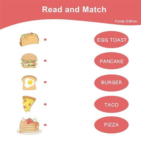 Baby's First Food Matching Game Printable