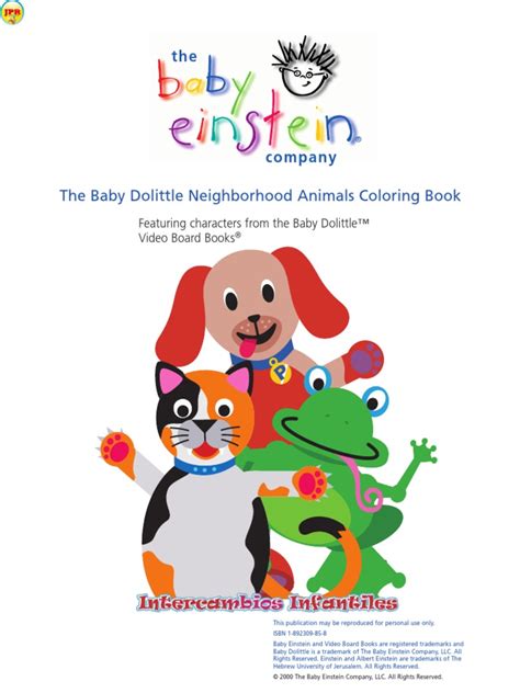 Baby Einstein Neighborhood Animals Coloring Book