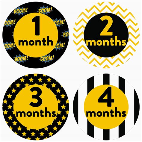 Baby Monthly Milestone Stickers 24 stickers Achievements Epub