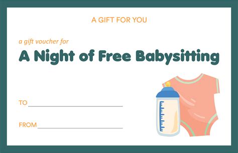 Babysitting Coupons Printable