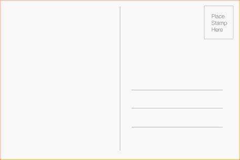 Back Of A Postcard Template