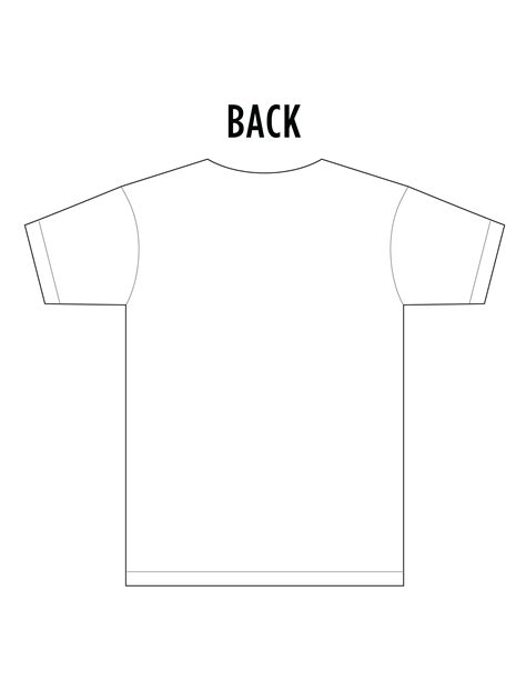 Back Shirt Template