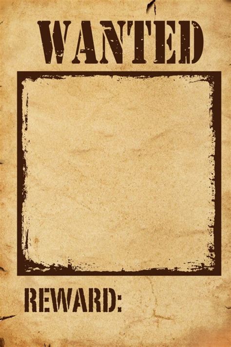 Background Wanted Poster Template