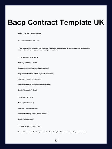 Bacp Templates