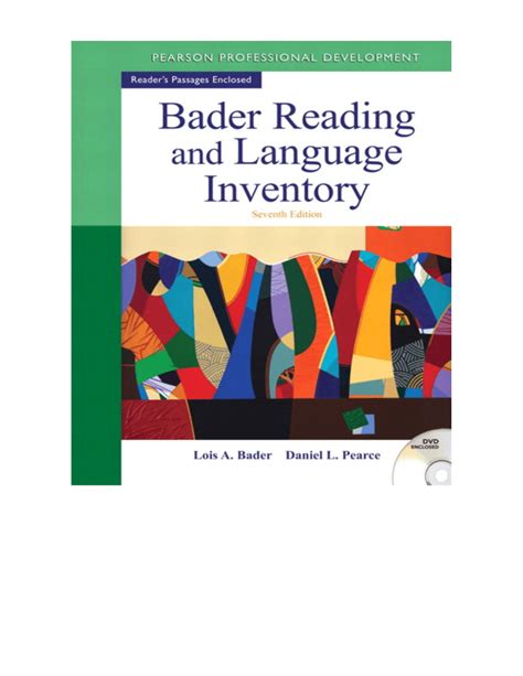 Bader Reading and Language Inventory 7th Edition PDF