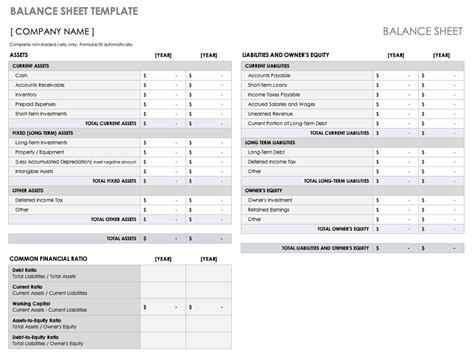 Balance Sheet Reconciliation Template Excel