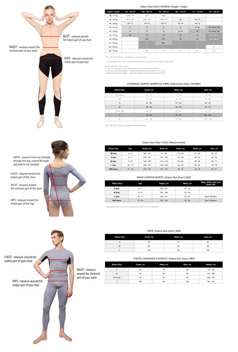 Ballet Leotard Size Chart