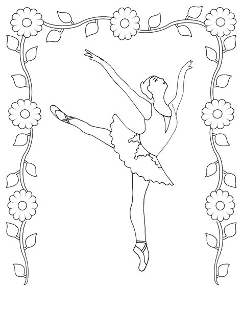 Ballet Printable Coloring Pages