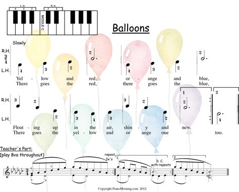 Balloons Piano Reader
