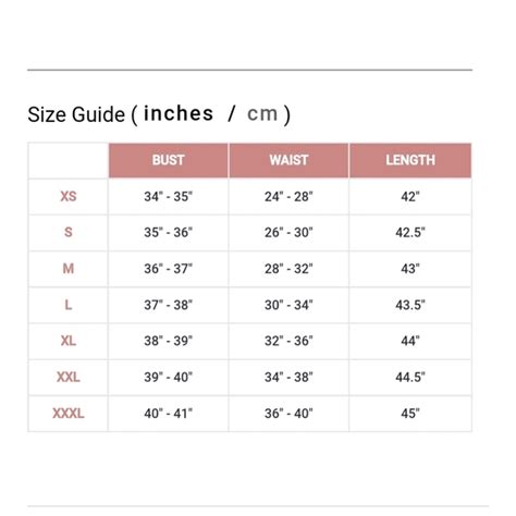 Baltic Born Sizing Chart