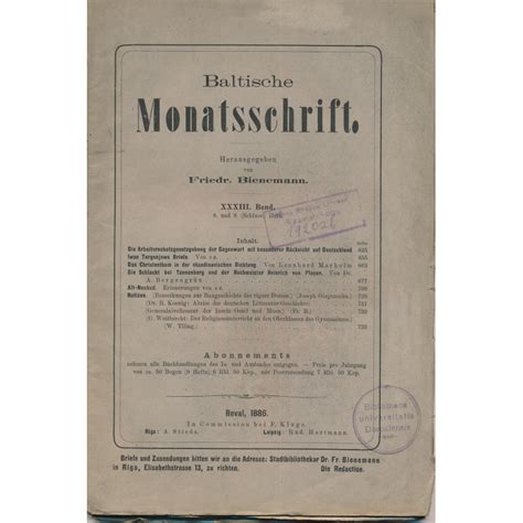 Baltische Monatsschrift Epub