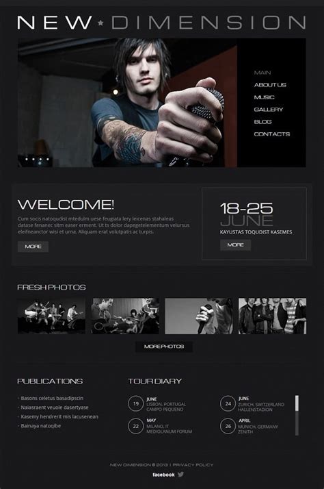 Band Website Templates