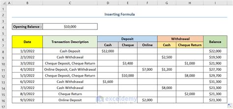 Bank Ledger Template