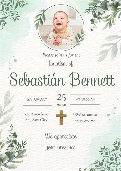 Baptism Invitation Templates Free