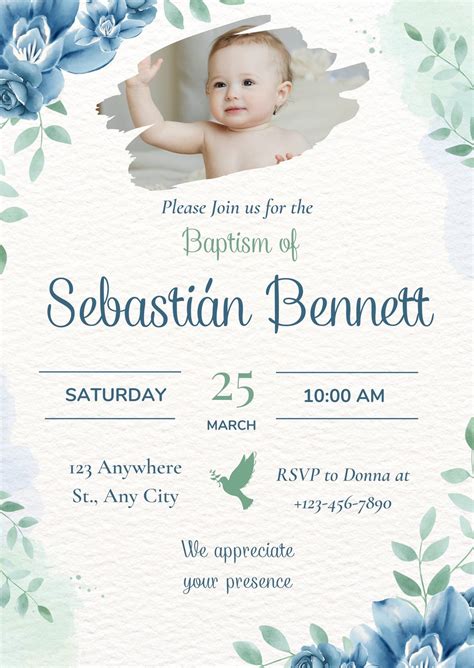 Baptism Invitations Templates