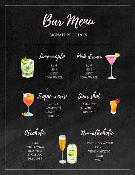 Bar Menu Template