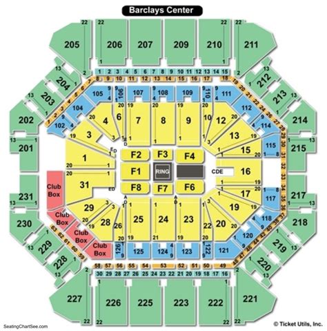 Barclays Center Seating Chart With Seat Numbers