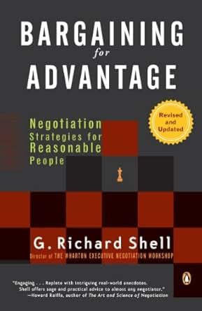 Bargaining Advantage Negotiation Strategies Reasonable Epub