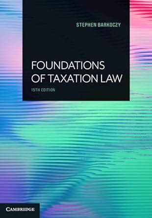 Barkoczy Foundations Of Tax Law Answer Kindle Editon