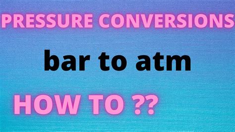 Barr to Atm Conversion: A Comprehensive Guide