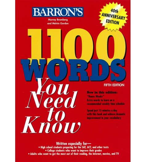 Barron.s.1100.Words.You.Need.to.Know Ebook Epub