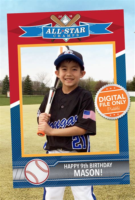 Baseball Card Frame Template