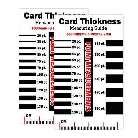 Baseball Card Thickness Chart