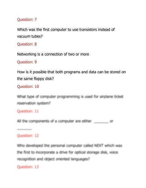 Basic Computer Literacy Test Questions And Answers Epub