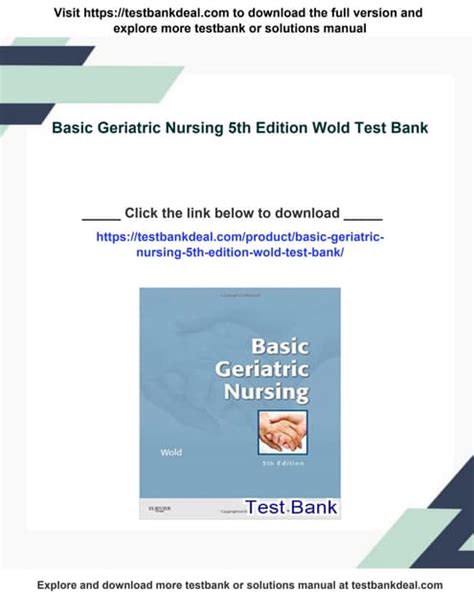 Basic Geriatric Nursing 5th Edition Test Bank Ebook Doc