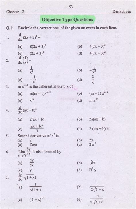 Basic Mathematics Objective Type Questions And Answers PDF