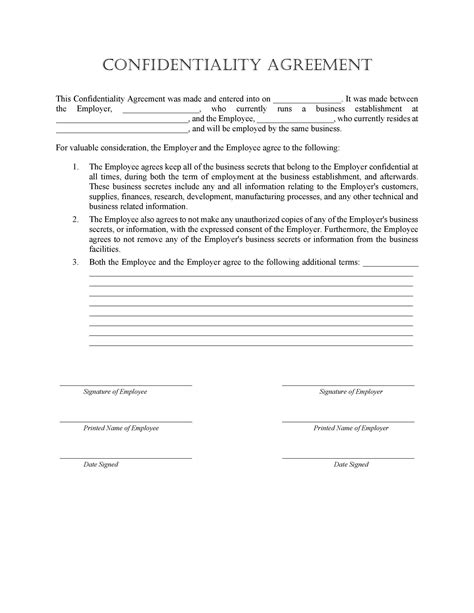 Basic Non Disclosure Agreement Template