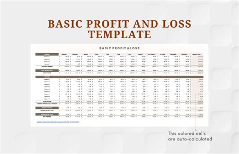 Basic Profit And Loss Template