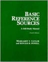 Basic reference sources A self-study manual Reader
