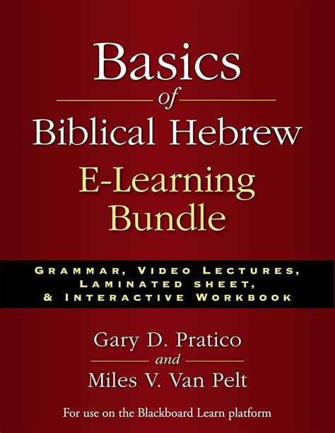 Basics of Biblical Hebrew E-Learning Bundle Grammar Video Lectures Laminated Sheet and Interactive Workbook PDF