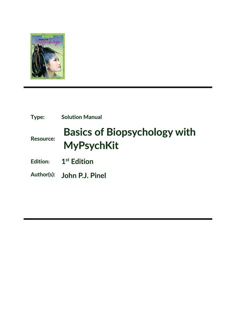 Basics of Biopsychology with MyPsychKit Kindle Editon