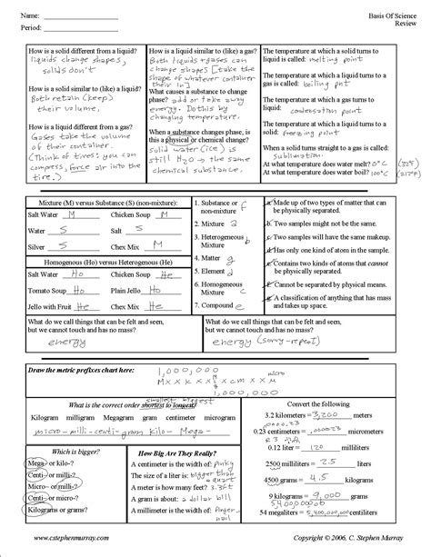 Basis Of Science Review Answers Key Epub