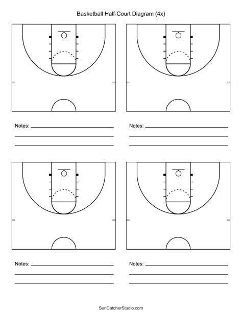 Basketball Half Court Template