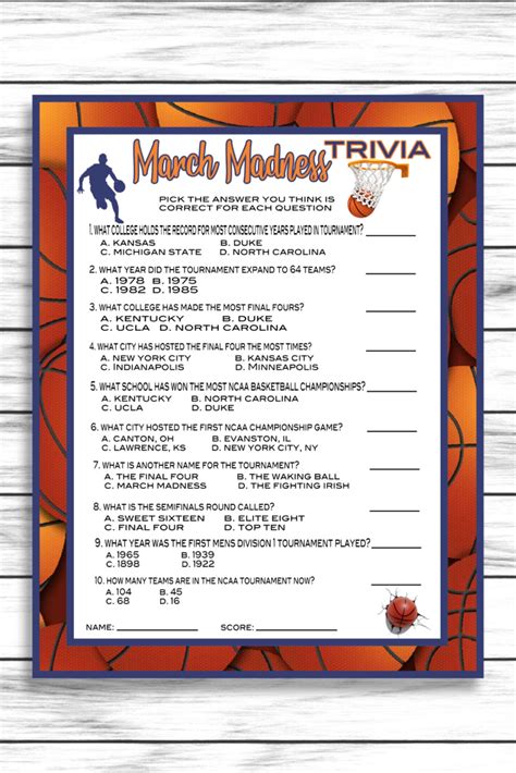 Basketball Quiz Questions And Answers PDF